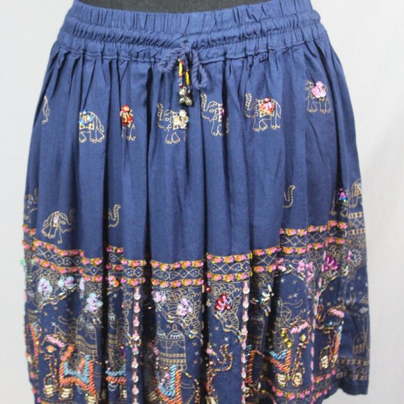 Wei Peng Boho Embellished Skirt - Picture 1 of 6